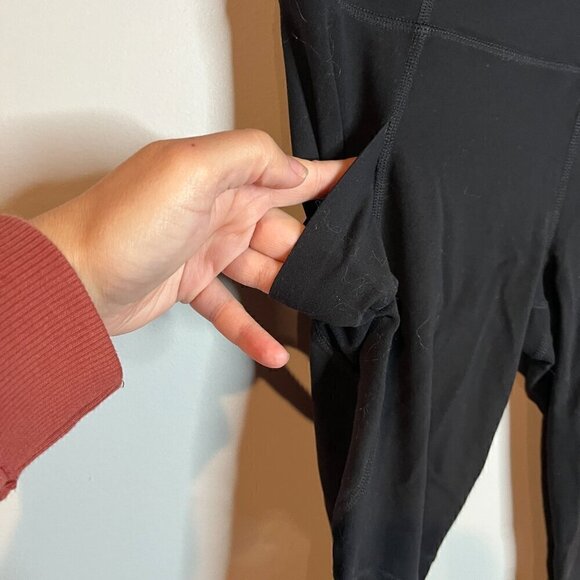 Athleta black mesh cut out athletic leggings - Picture 3 of 6